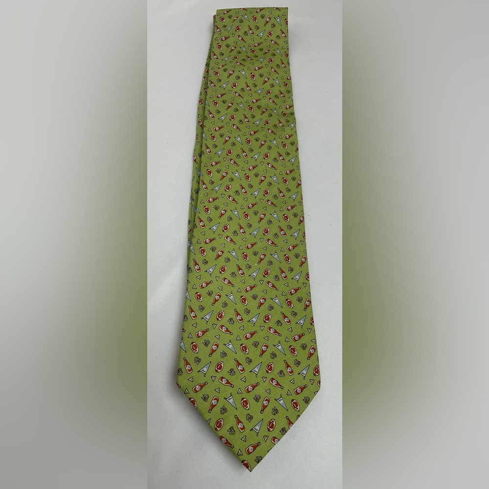 Sero Stylish Green Patterned Men's Tie